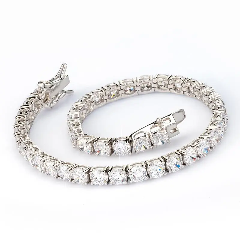 Love Wins Tennis Bracelet with DiamondAura stones set in rhodium-finished sterling silver.
