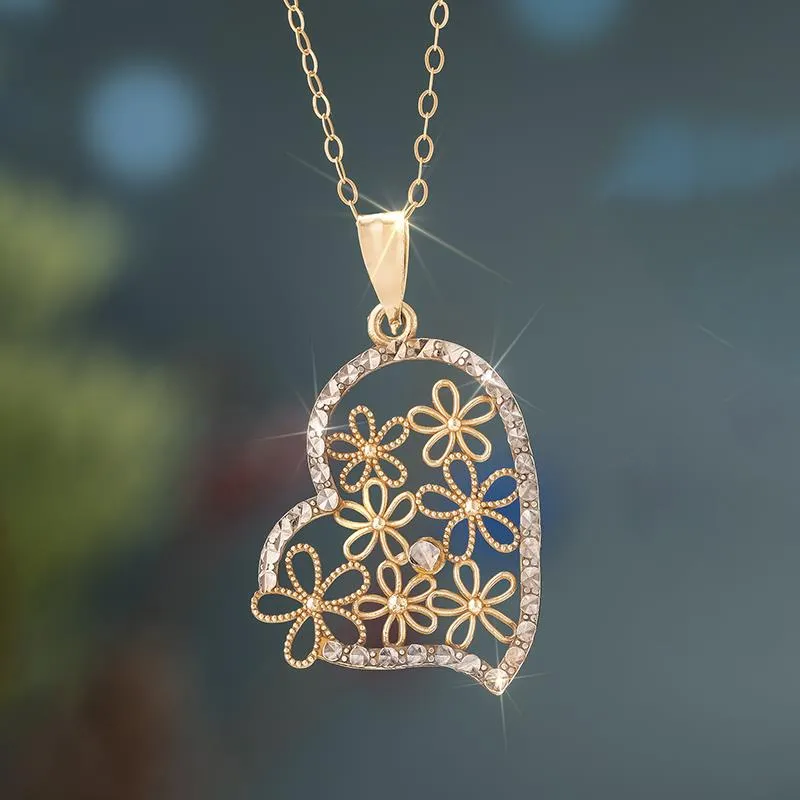 Diamond-Cut Dancer Heart Necklace • Stauer
